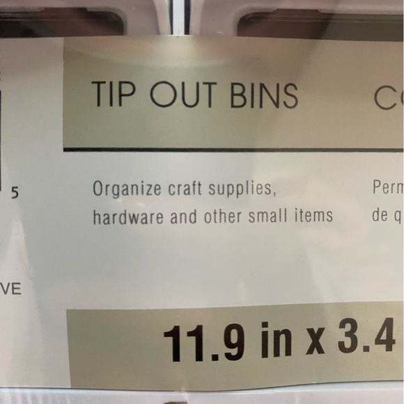 Tilt-Out Bin 8 compartments Sewing Craft Parts Cabinet Storage White - Picture 6 of 8